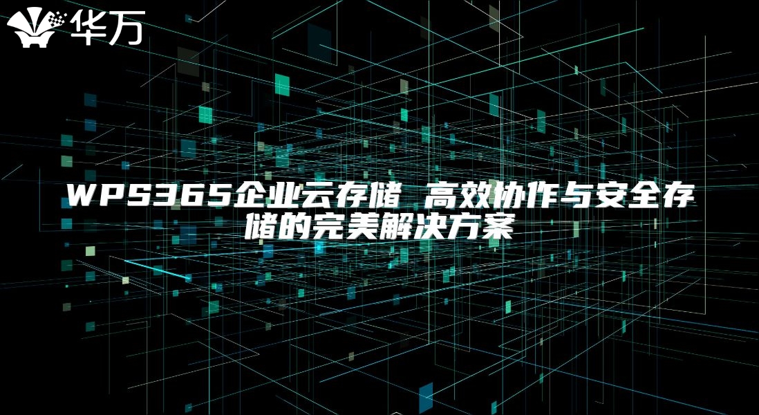 WPS365企业云存储 高效协作与安全存储的完美解决方案