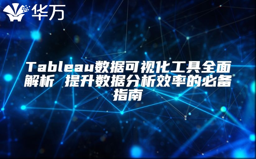 Tableau数据可视化工具全面解析 提升数据分析效率的必备指南