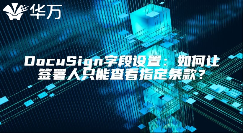 DocuSign字段设置：如何让签署人只能查看指定条款？