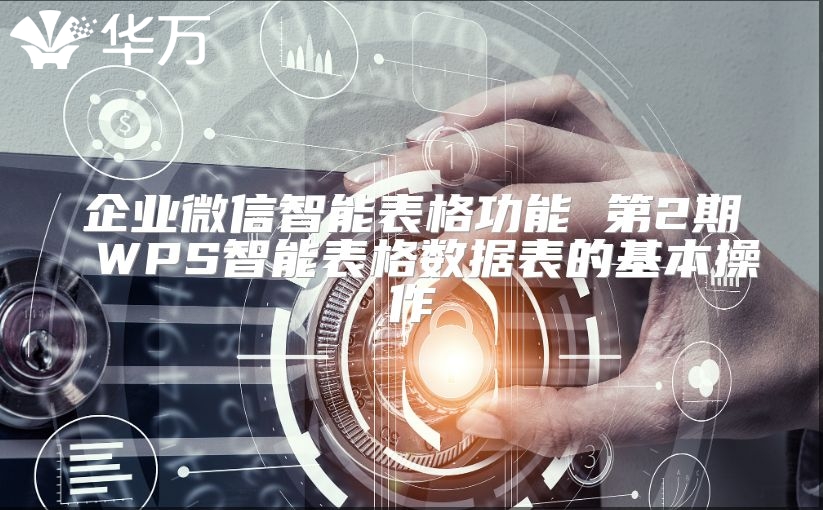 企业微信智能表格功能 第2期 WPS智能表格数据表的基本操作