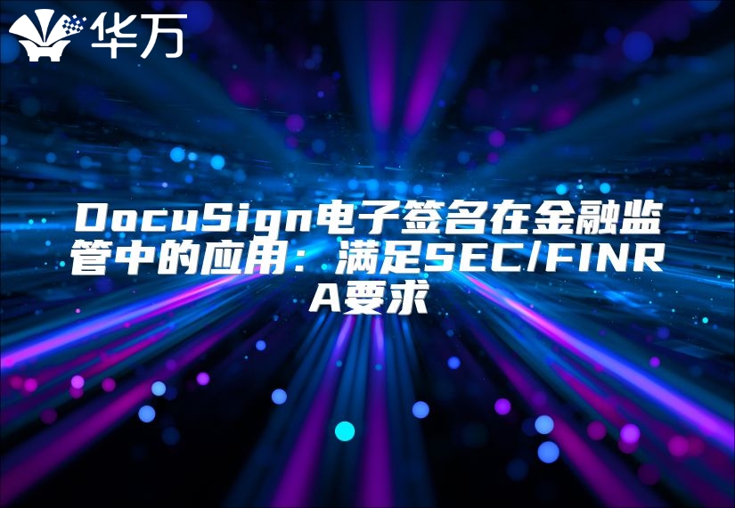 DocuSign电子签名在金融监管中的应用：满足SEC/FINRA要求
