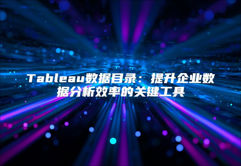 Tableau数据目录：提升企业数据分析效率的关键工具