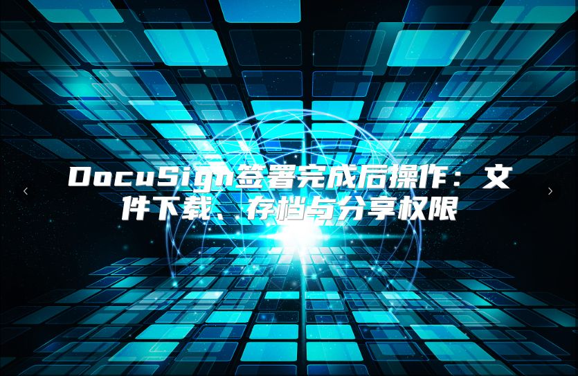 DocuSign签署完成后操作：文件下载、存档与分享权限