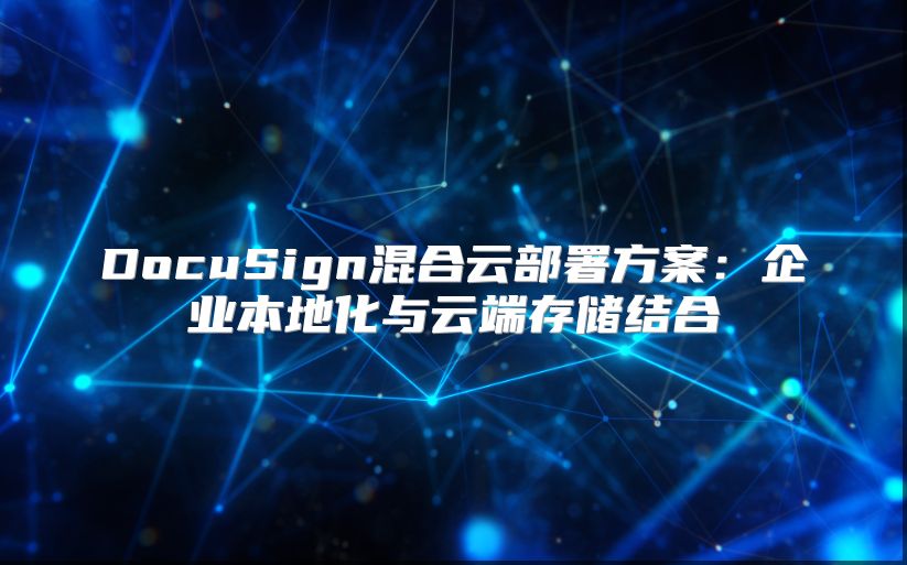DocuSign混合云部署方案：企业本地化与云端存储结合