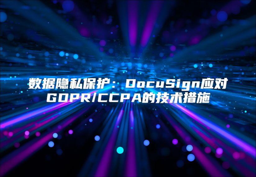数据隐私?；ぃ篋ocuSign应对GDPR/CCPA的技术措施