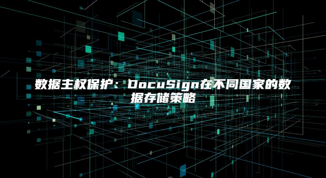 数据主权?；ぃ篋ocuSign在不同国家的数据存储策略